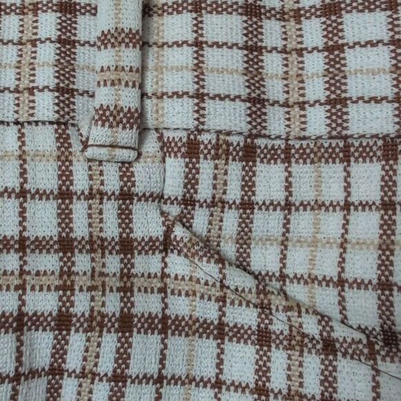 Men's 70s Vintage Plaid Flare Poly Pants Size 34 Short - Picture 6 of 7